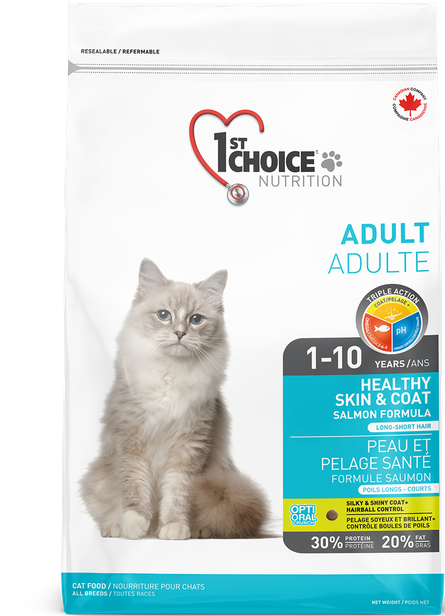 1 CHOICE CAT HEALTHY SKIN COAT SALMON 2.72kg - Imagen principal