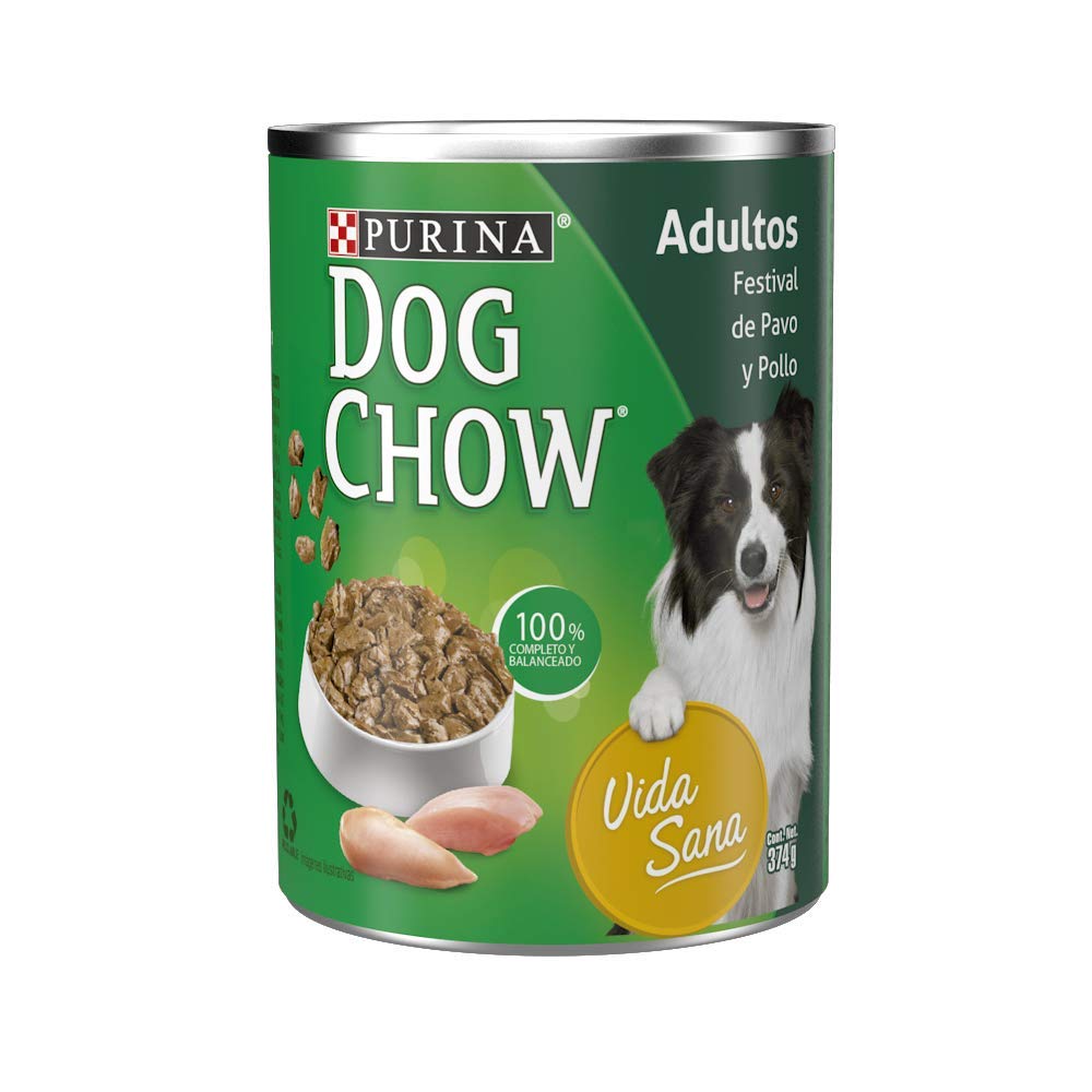 Lata Dog Chow Festival PAVO Y POLLO 374G - Imagen principal