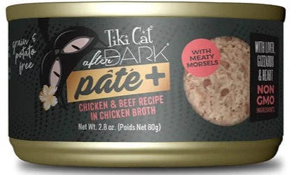 LATA TIKI CAT DARK PATE CHICKEN Y BEEF 80g - Imagen principal